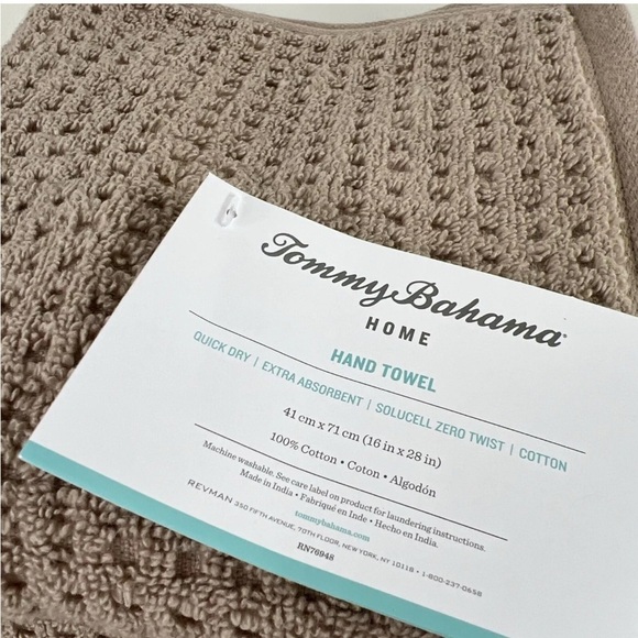 Tommy Bahama Bath Towel Set Northern Pacific II Brown Textured 4 Piece Set NEW - Picture 3 of 11